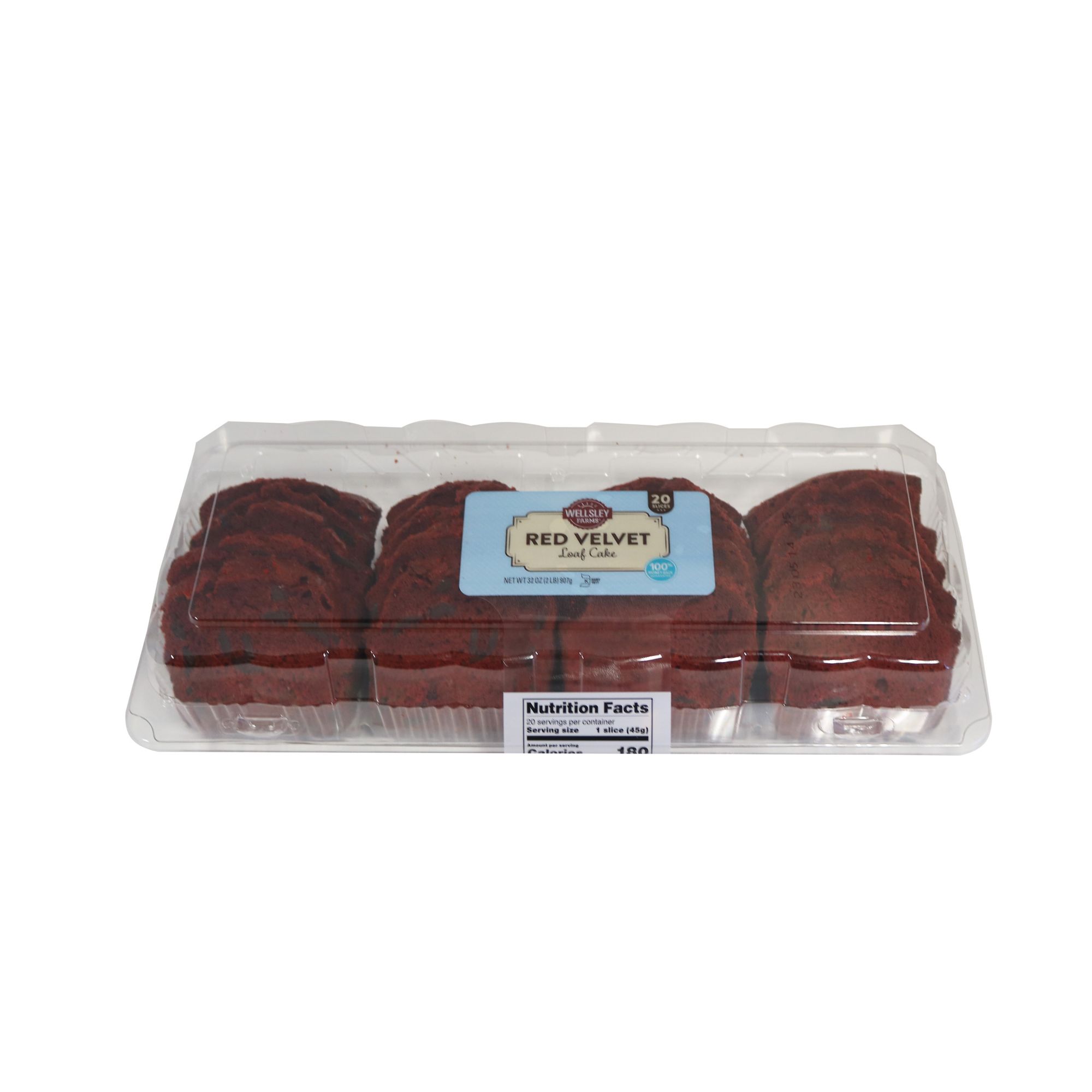 Wellsley Farms Red Velvet Loaf Cake Slices, 20 ct.