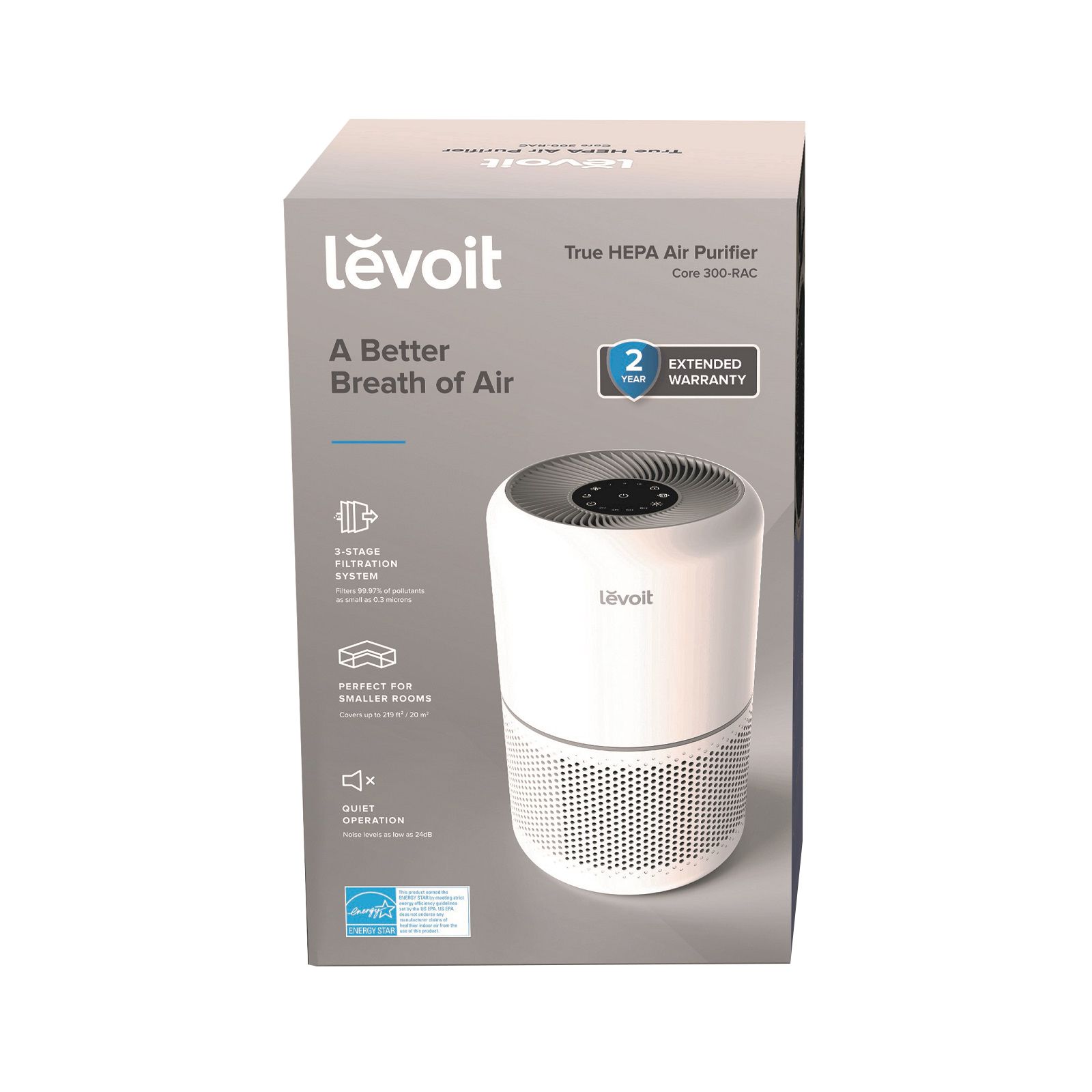 The Levoit Desktop True HEPA Air Purifier Cleanses Air for $45