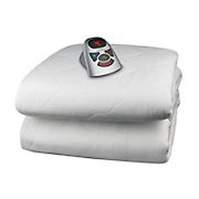 Biddeford Blankets Quilted Heated Mattress Pad With Digital Controller - White