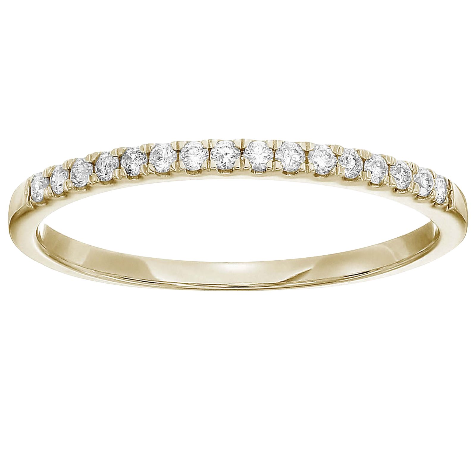 Amairah 0.20 ct. t.w. Diamond Wedding Band Prong Set in 14K Yellow Gold, Size 9.5