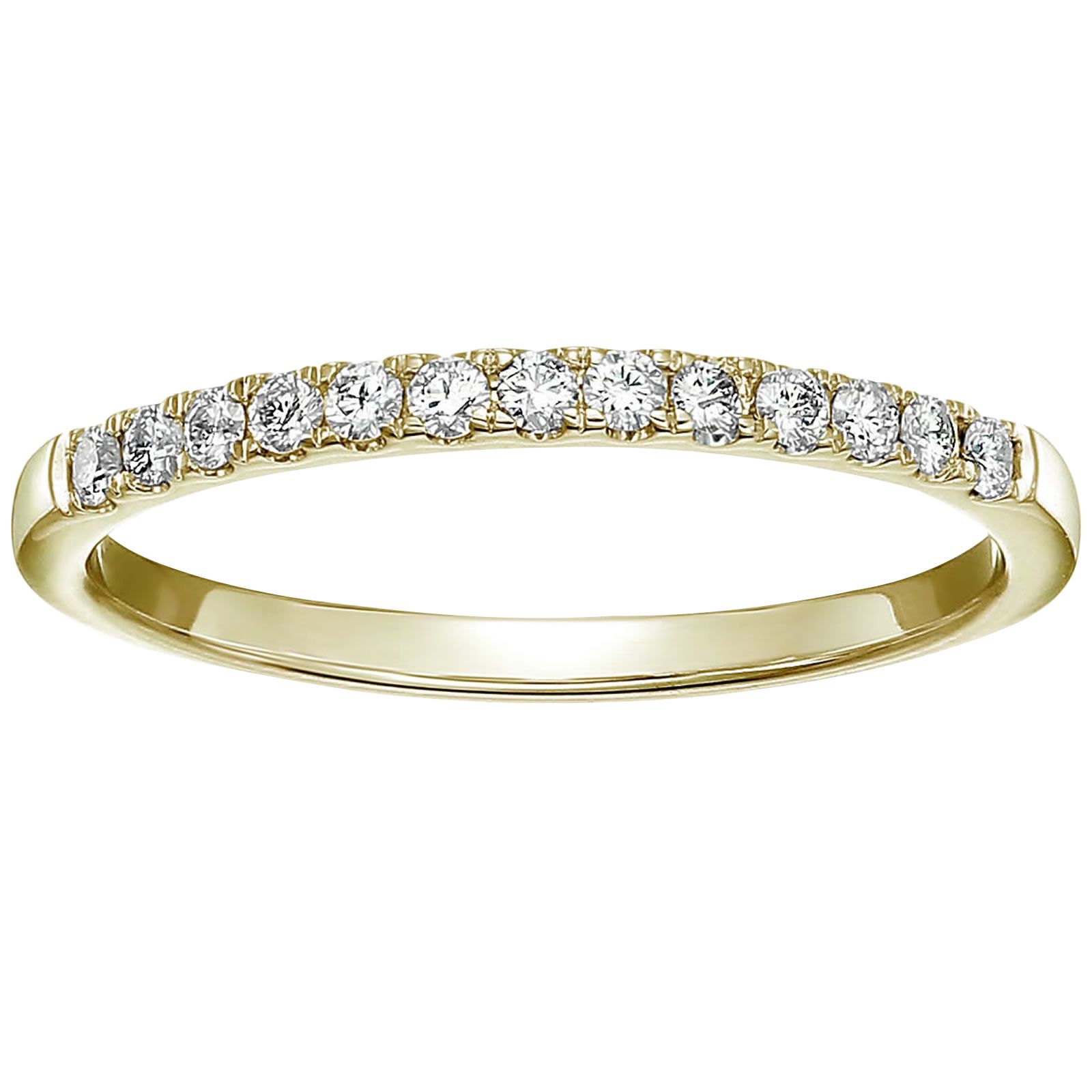 Amairah 0.20 ct. t.w. Pave Diamond Wedding Band in 14K Yellow Gold, Size 4.5