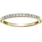 Amairah 0.20 ct. t.w. Pave Diamond Wedding Band in 14K Yellow Gold, Size 4.5
