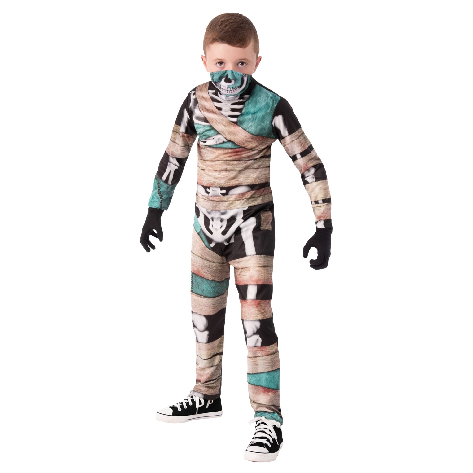 Rubies Brown Skeleton 1/2 Mask Child Costume - Medium