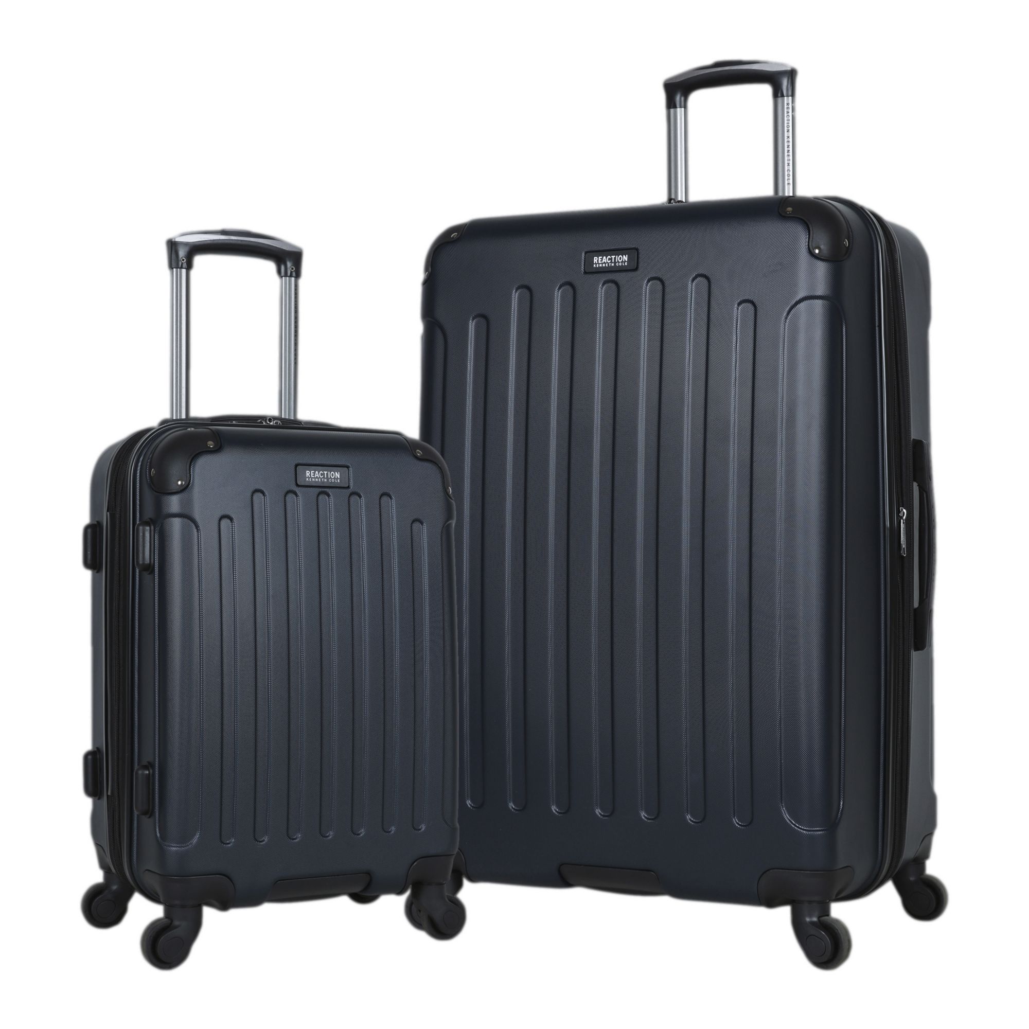Kenneth Cole Reaction 20&quot; and 28&quot; ABS Expandable 4-Wheel Two Piece Luggage Set- Navy Blue