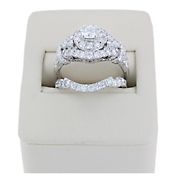 Amairah 2 ct. t.w. Diamond Wedding Engagement Ring Set in 14K White Gold, Size 6