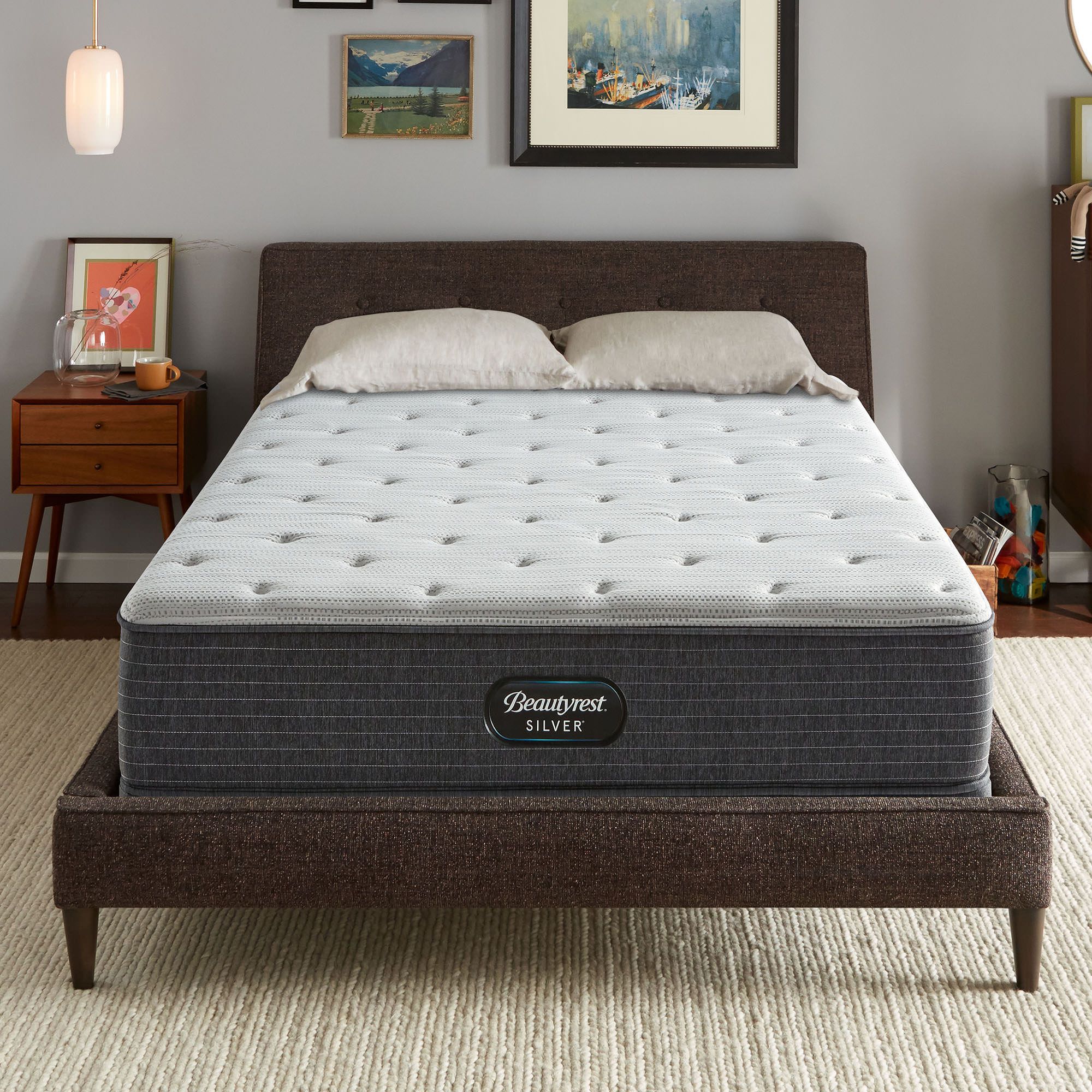 Beautyrest BRS900 Soft Cal King Size Mattress - Silver