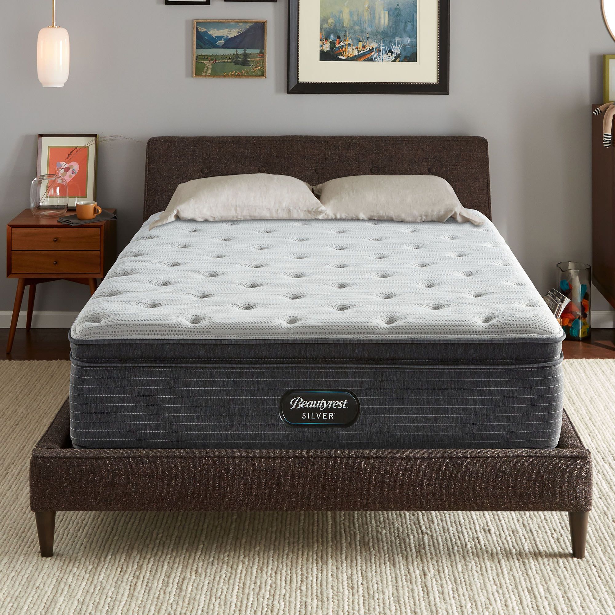 Beautyrest BRS900 Medium Pillow-Top Queen Size Mattress - Silver