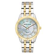 Anne Klein Considered Solar Powered Premium Crystal Accented Bracelet Watch - Two-Tone