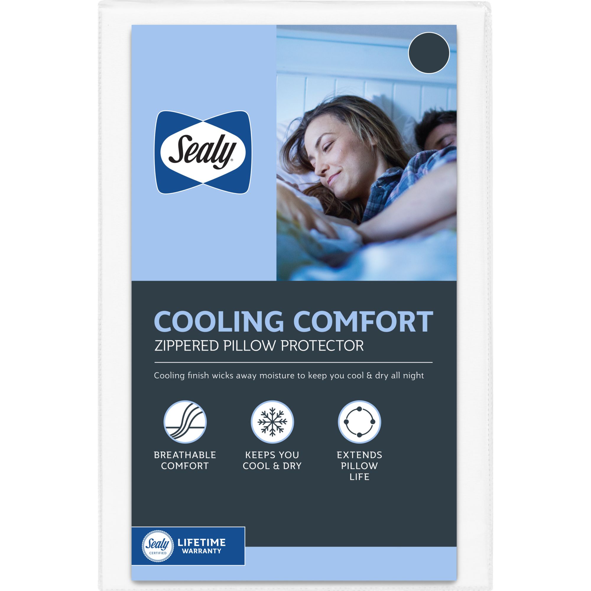 Sealy Cool Comfort T240 Thread-Count Pillow King Size Protector