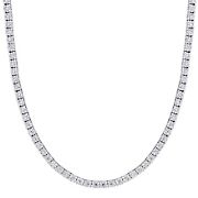 12.5 ct. DEW Created Moissanite Tennis Necklace in Sterling Silver