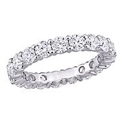 2.75 ct. DEW Created Moissanite Eternity Ring in 10k White Gold - Size 5