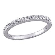 .2 ct. DEW Created Moissanite Stackable Anniversary Ring in 10k White Gold - Size 5