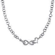 .1 ct. t.w. Diamond Infinity Heart Necklace in Sterling Silver