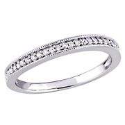 0.12 ct. t.w. Diamond Wedding Band in Sterling Silver - Size 7