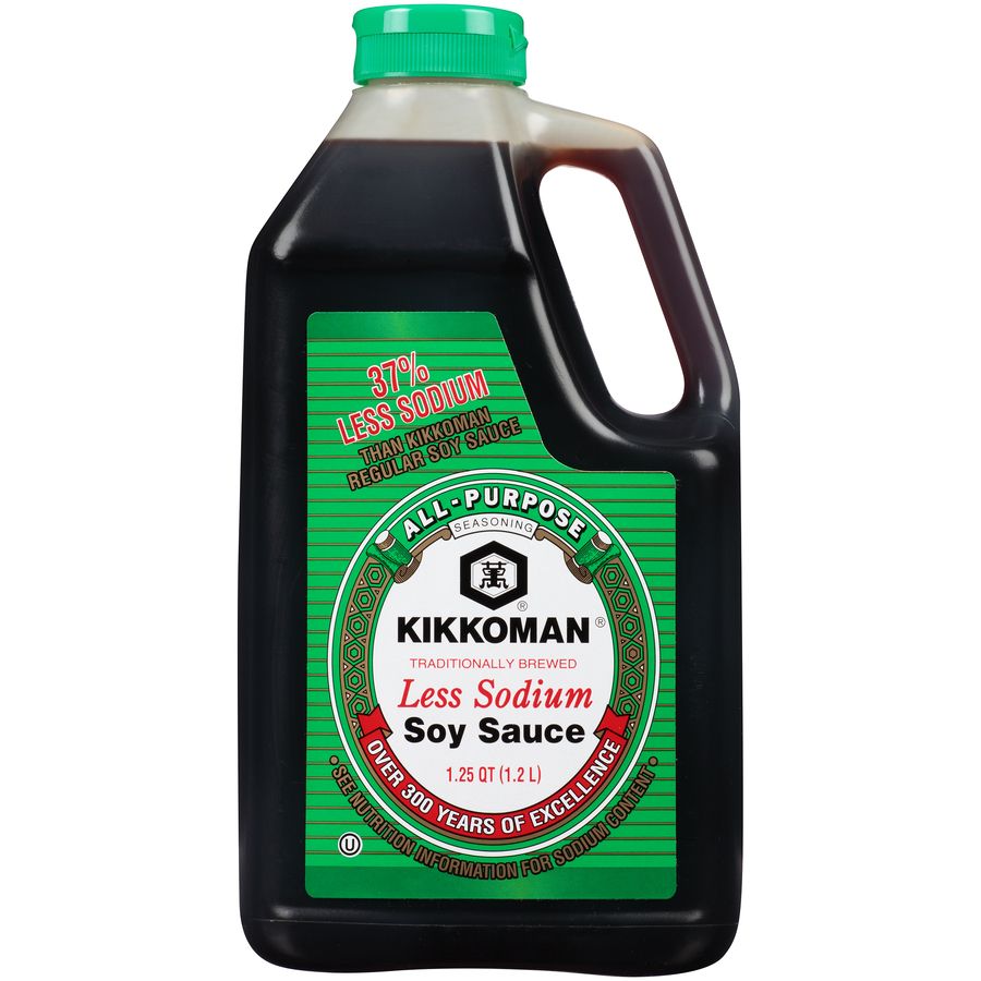 Kikkoman Naturally Brewed Less Sodium Soy Sauce, 40 oz.