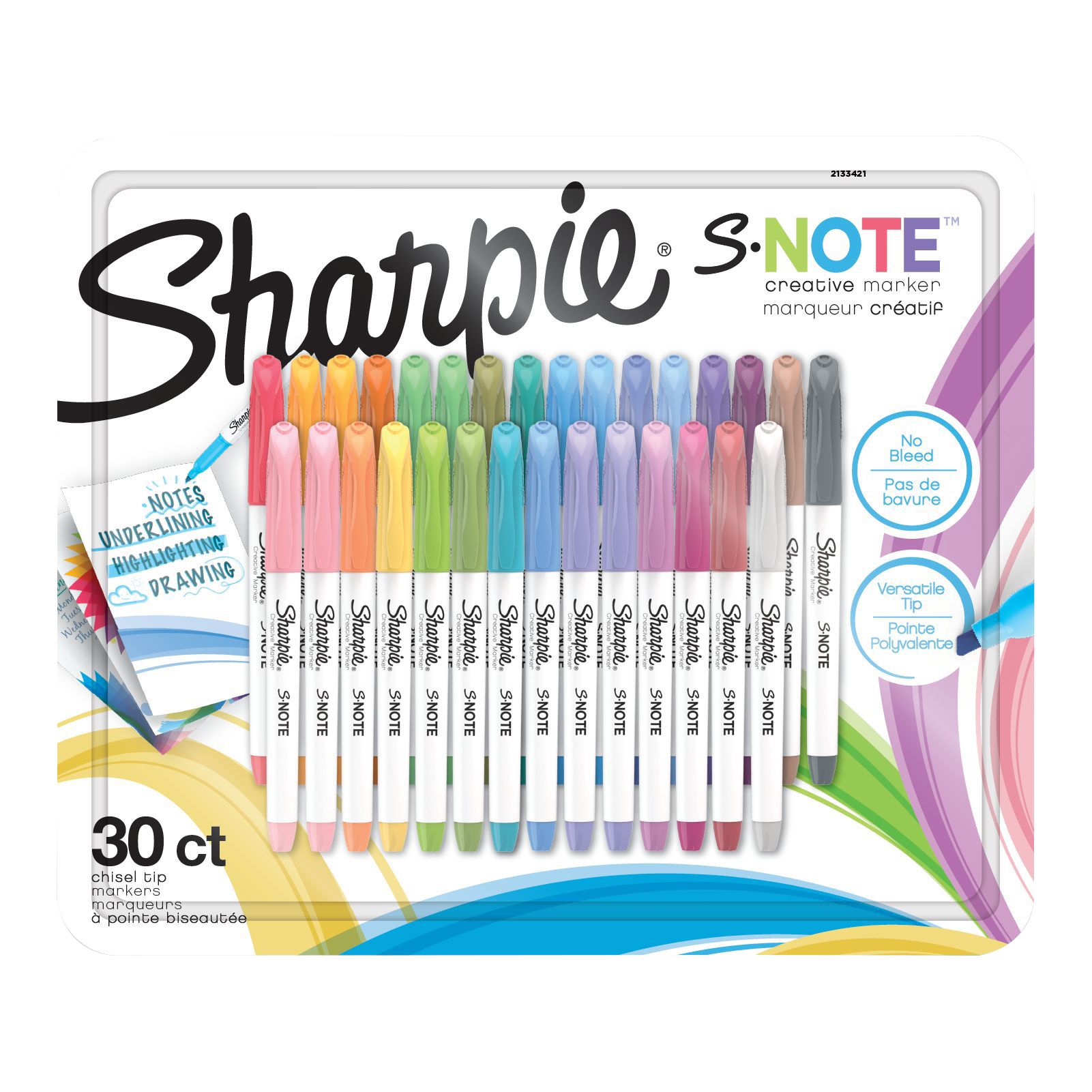 Sharpie S-Note 8pk Dual Tip Creative Highlighters Assorted Colors