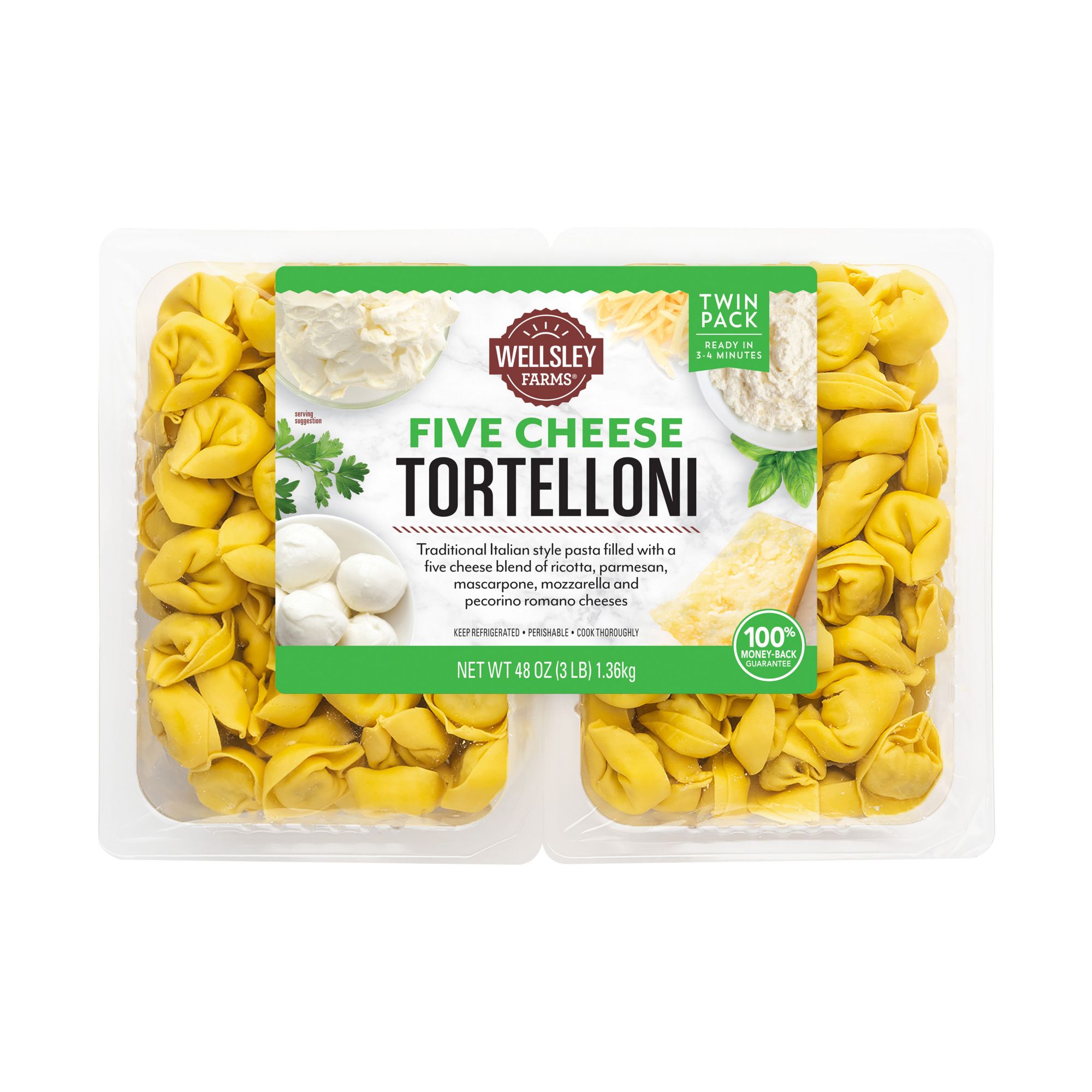 Wellsley Farms Five Cheese Tortelloni, 48 oz.