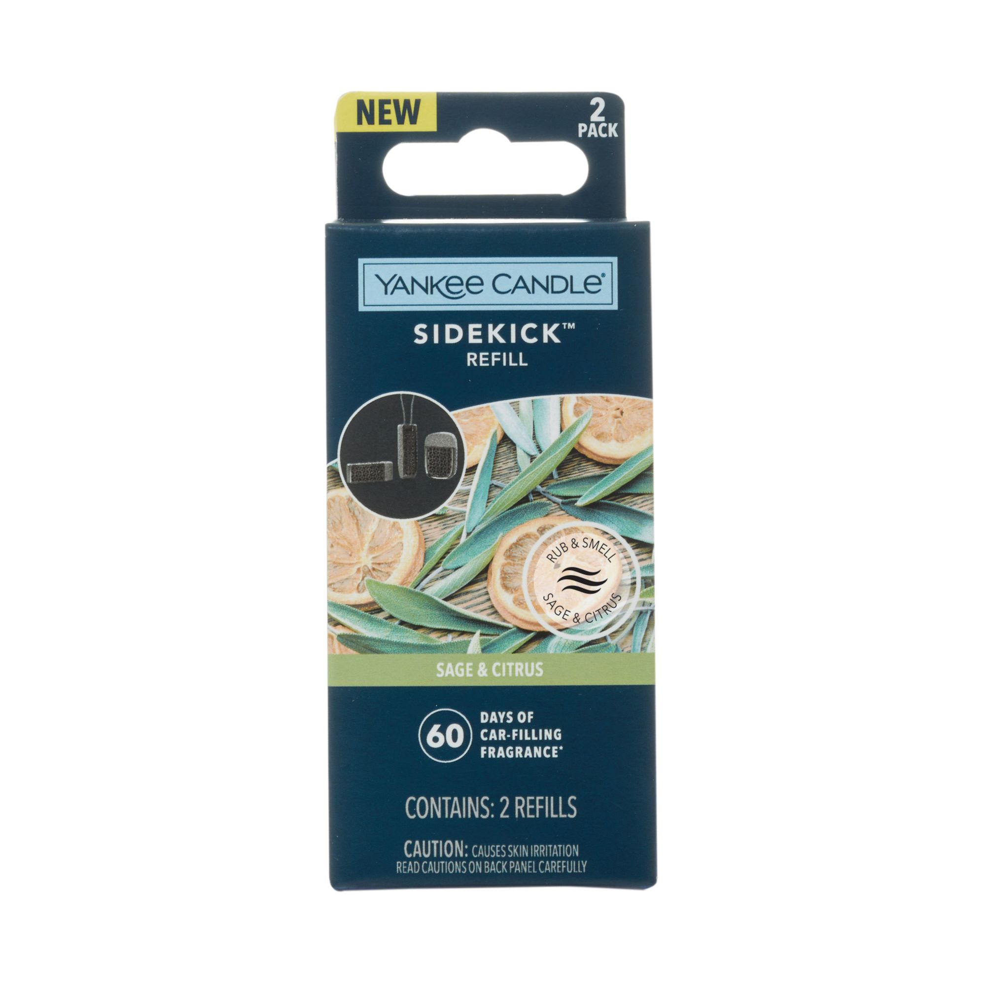 Yankee Candle Sage and Citrus Sidekick Vent Clip Fragrance Refill Kit