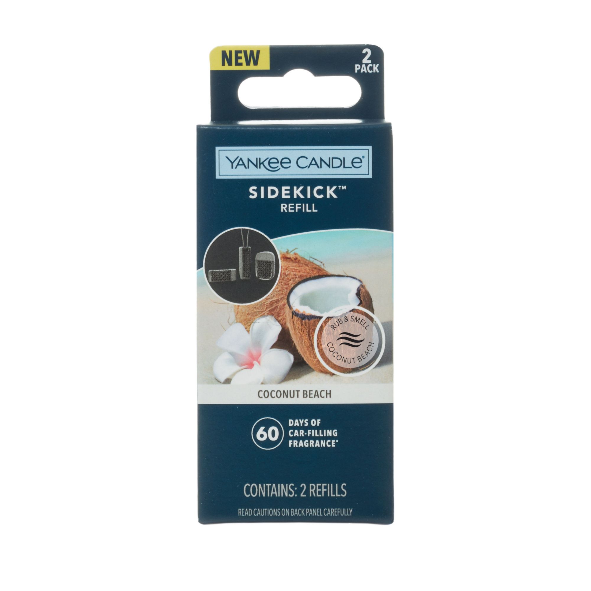 Yankee Candle Coconut Beach Sidekick Vent Clip Fragrance Refill Kit