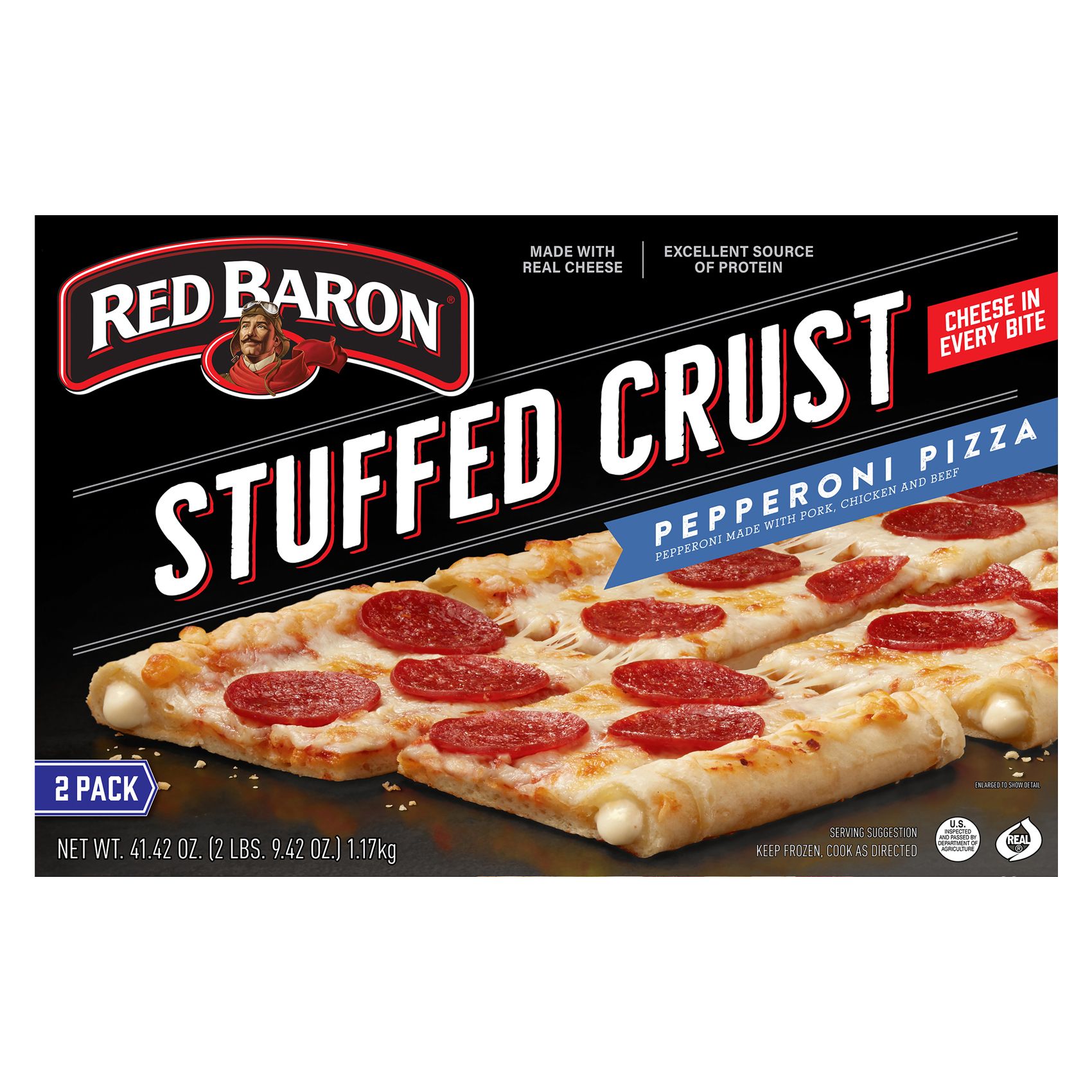 Red Baron Stuffed Crust Pepperoni Pizza, 41.42 oz.