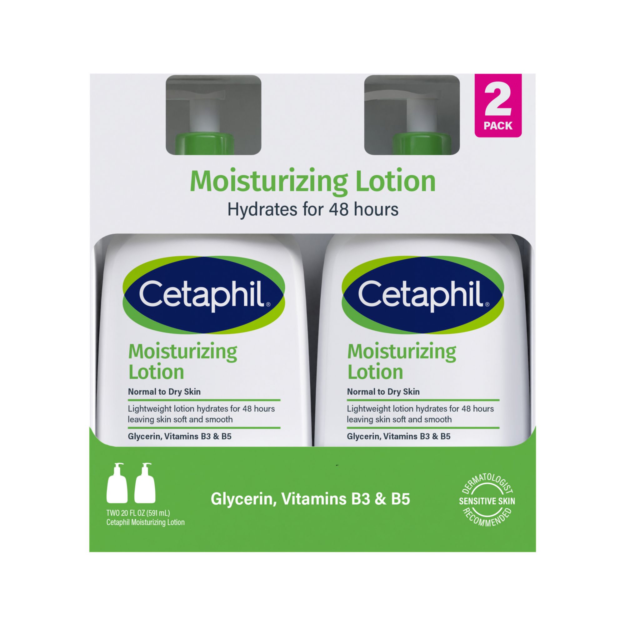 Cetaphil Moisturizing Lotion with Hydrating Moisturizing Lotion for All Skin Types, Fragrance-Free and Non-Comedogenic