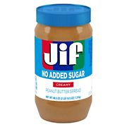 Jif No Added Sugar* Creamy Peanut Butter Spread, 46.5 oz.