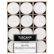 Tuscany Pressed Votives, 12 pk. - Unscented White