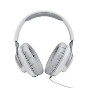 JBL Quantum 100 Wired Over-Ear Gaming Headset with Flip-Up Mic - White