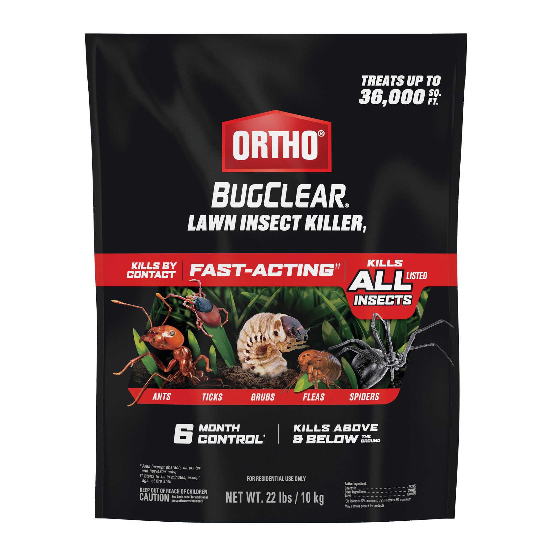Ortho Bugclear Lawn Insect Killer, 22 lbs.