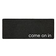 Home Dynamix Mia Come On In 18&quot; x 30&quot; Outdoor Door Mat - Charcoal/Black/White