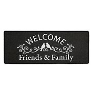 Home Dynamix Mia Friends and Family 18&quot; x 48&quot; Outdoor Door Mat - Charcoal/Black/White
