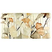 Home Dynamix Cat Cora Printed Embossed Gentle Step Floral Kitchen Mat - White