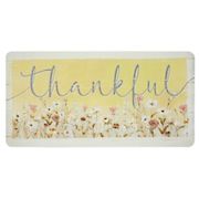 Home Dynamix Cat Cora Printed Embossed Gentle Step Thankful Kitchen Mat - Yellow