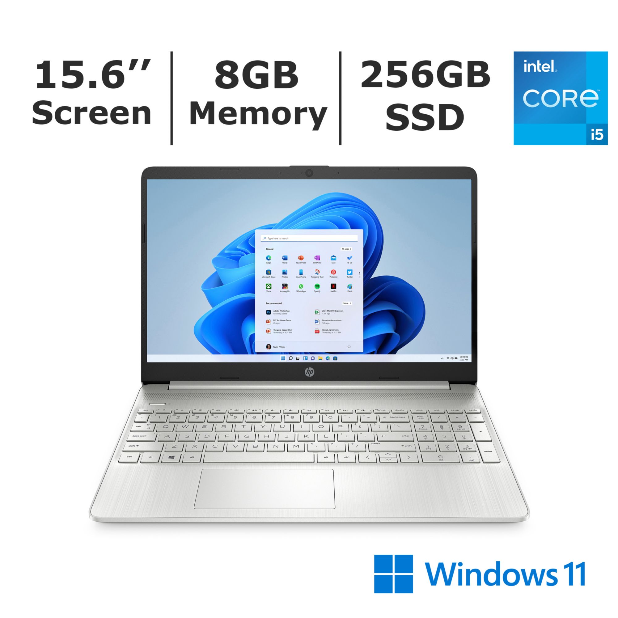 HP 15 Thin & Light Laptop (Intel i3 11th Gen/8GB RAM & 512GB SSD Storage/