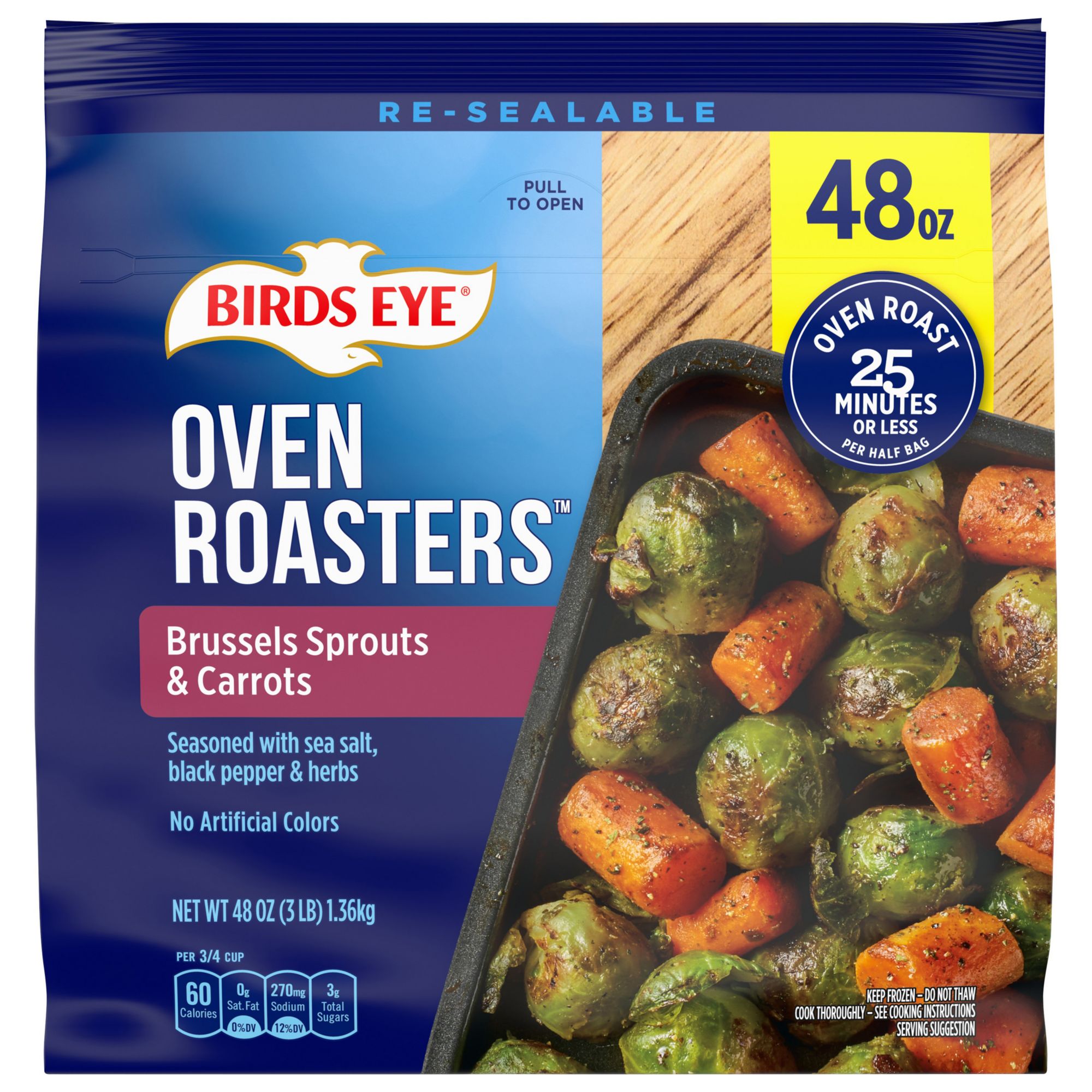 Birds Eye Oven Roasters Brussels Sprouts and Carrots, 48 oz.