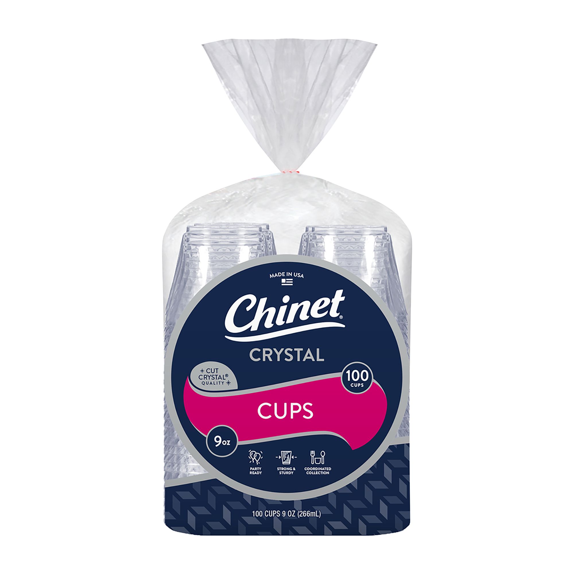 Chinet Crystal 9 oz. Cups, 100 ct. - Clear