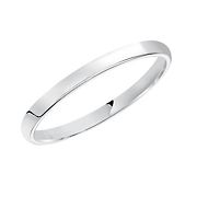 2mm Wedding Band in 14k White Gold, Size 5