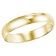 Men's 4mm Wedding Band in 14k Yellow Gold, Size 8.5