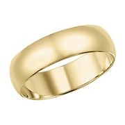 Men's 6mm Wedding Band in 14k Yellow Gold, Size 8.5