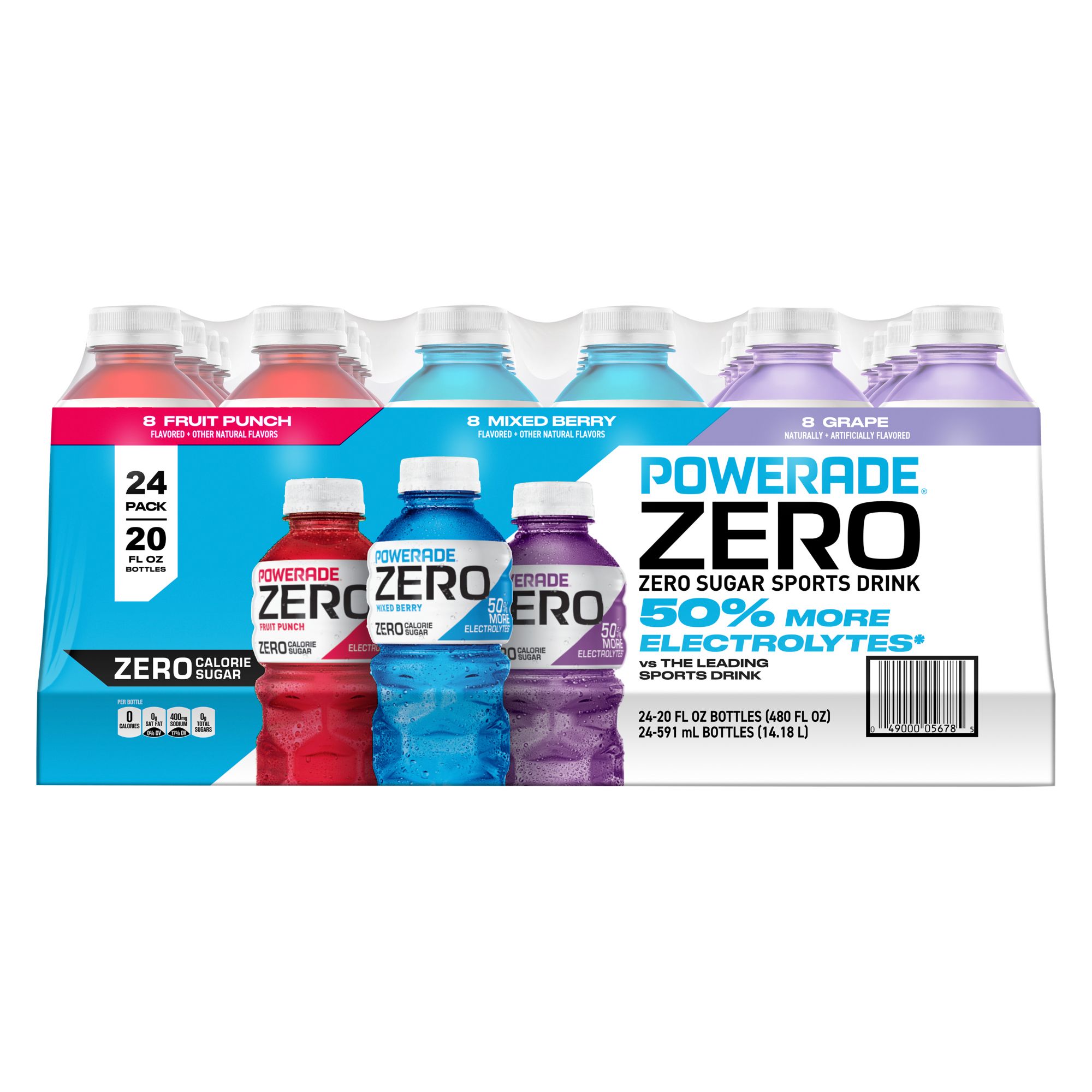  POWERADE, Electrolyte Enhanced Sports Drinks w/ vitamins,  Mountain Berry Blast, 20 fl oz, 24 Pack : Sports Drinks : Grocery & Gourmet  Food