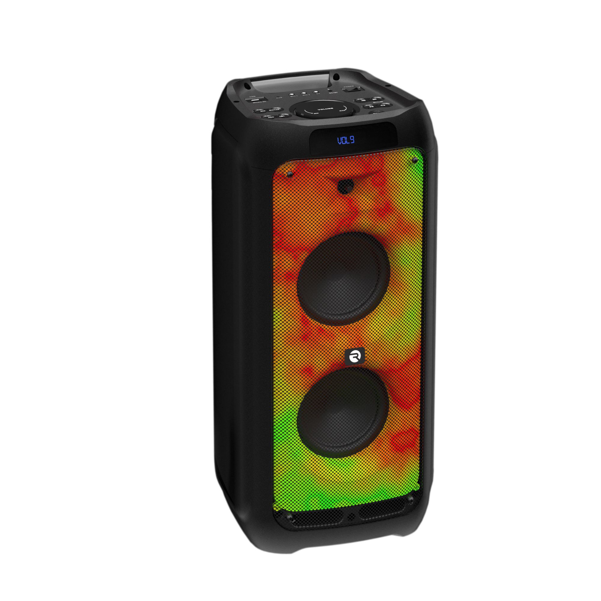 Raycon 2&quot; x 8&quot; Bluetooth Party Speaker with Liquid Fire Lights