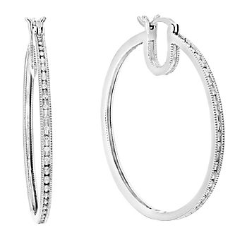 Amairah 0.2 ct. t.w. Diamond Hoop Earrings in Sterling Silver | BJ's ...