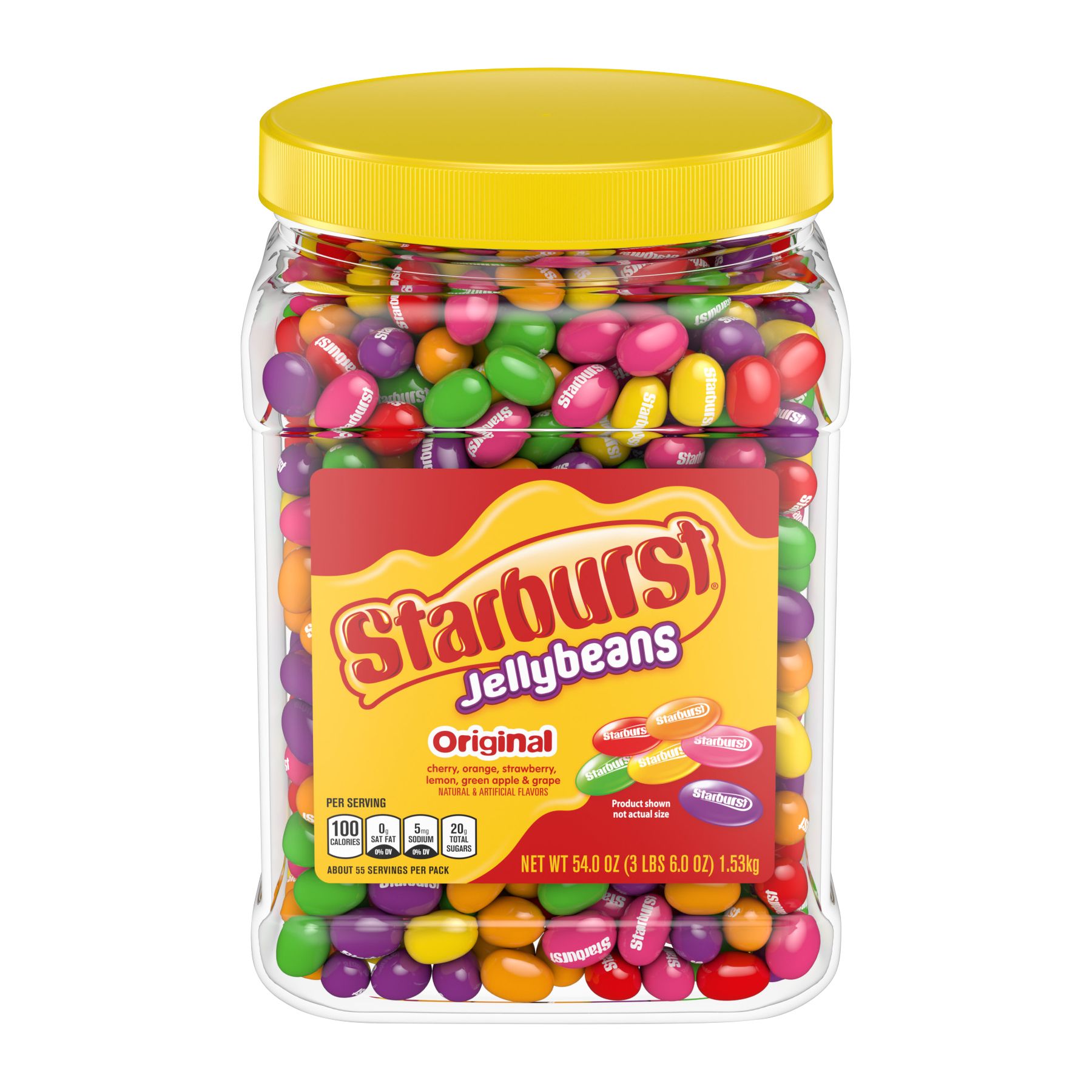 Starburst Original Easter Jelly Beans Chewy Candy Bulk Jar, 54 oz.