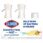 Clorox Disinfecting Mist in Multi-Surface Disinfectant and Lemongrass Mandarin With 2 Sprayer Bottles and 1 Refill - Each, 16 F