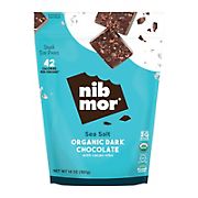 nib mor Organic Dark Chocolate Sea Salt Squares, 14 oz.