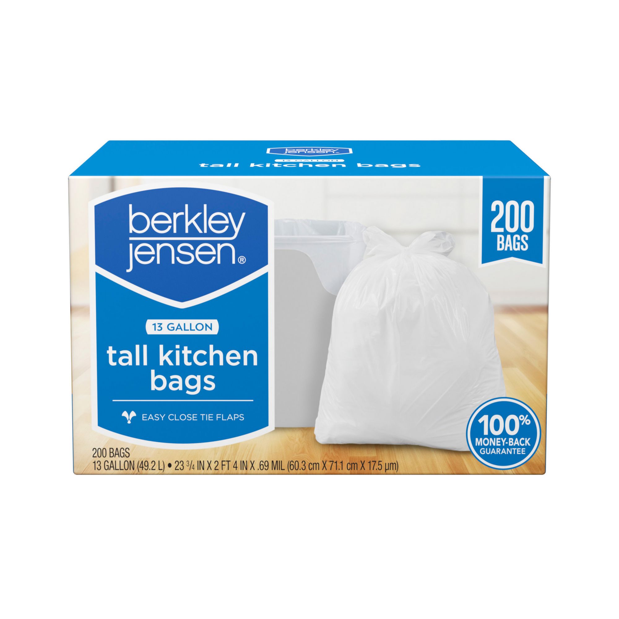 Member's Mark Power Flex Tall Kitchen Drawstring Trash Bags Unscented (13  gal., 200 ct.)