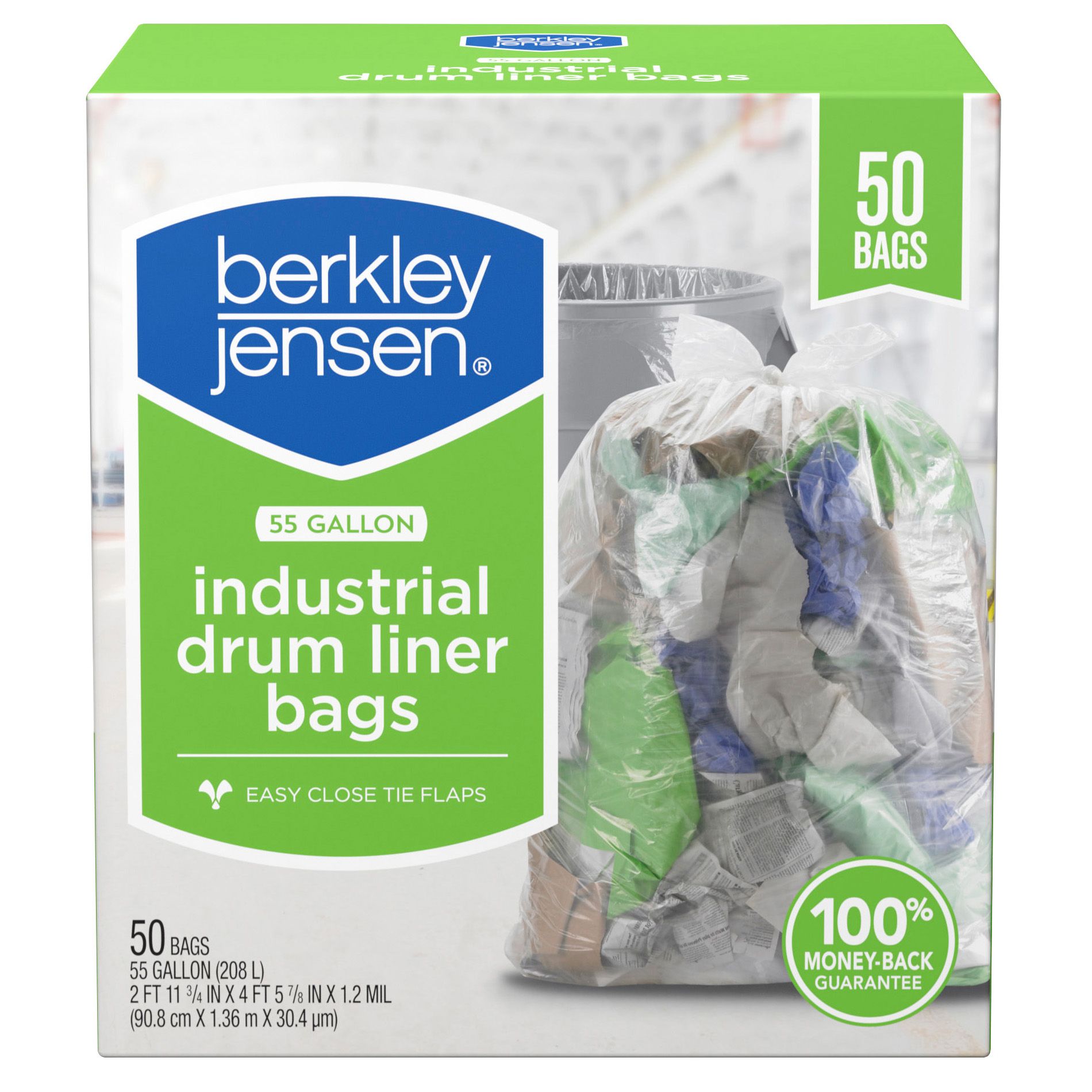 32ct Clear 30 Gallon Recycling Large Trash Bags Garbage Disposable Heavy Duty