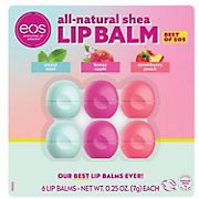 eos All Natural Shea Lip Balm Stick Best Sellers Variety Pack, 6 ct.