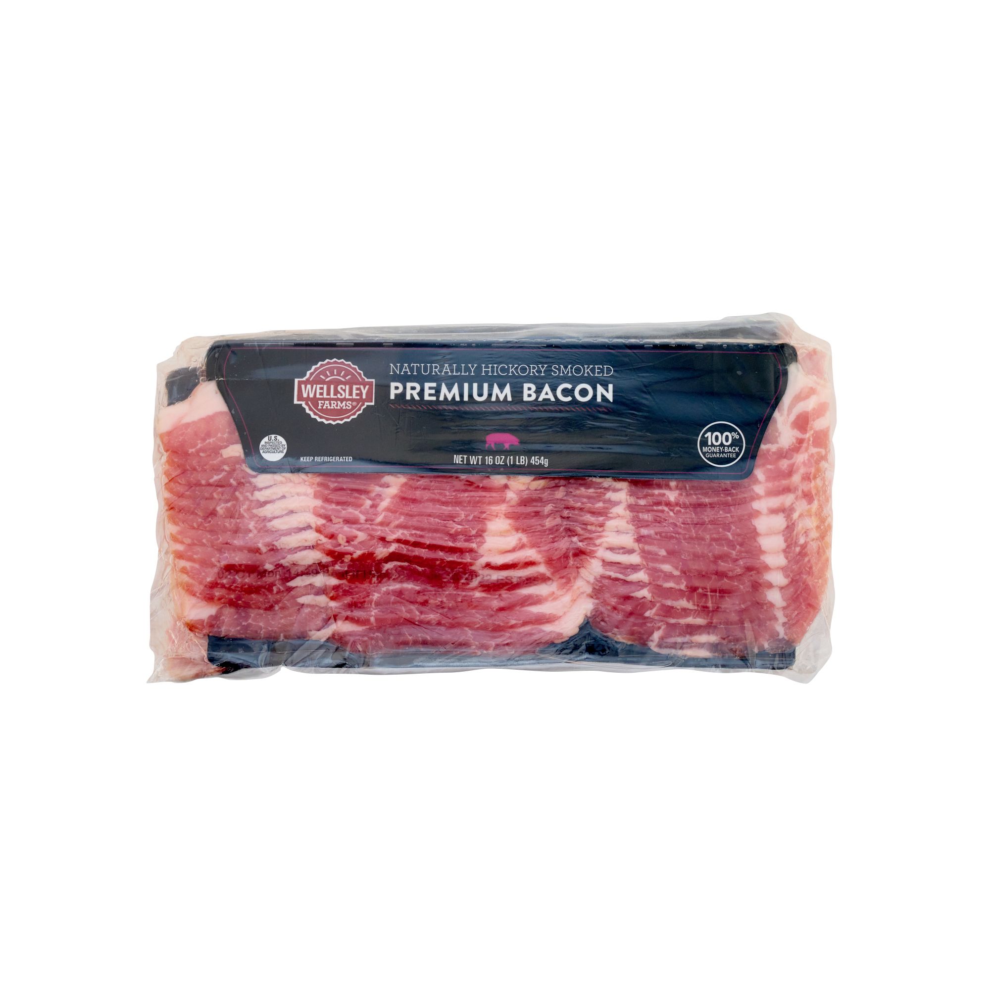 Wellsley Farms Naturally Hickory Smoked Bacon, 3 pk./1 lb.