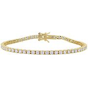 5.1 ct. DEW Moissanite Tennis Bracelet in Gold Plated Sterling Silver